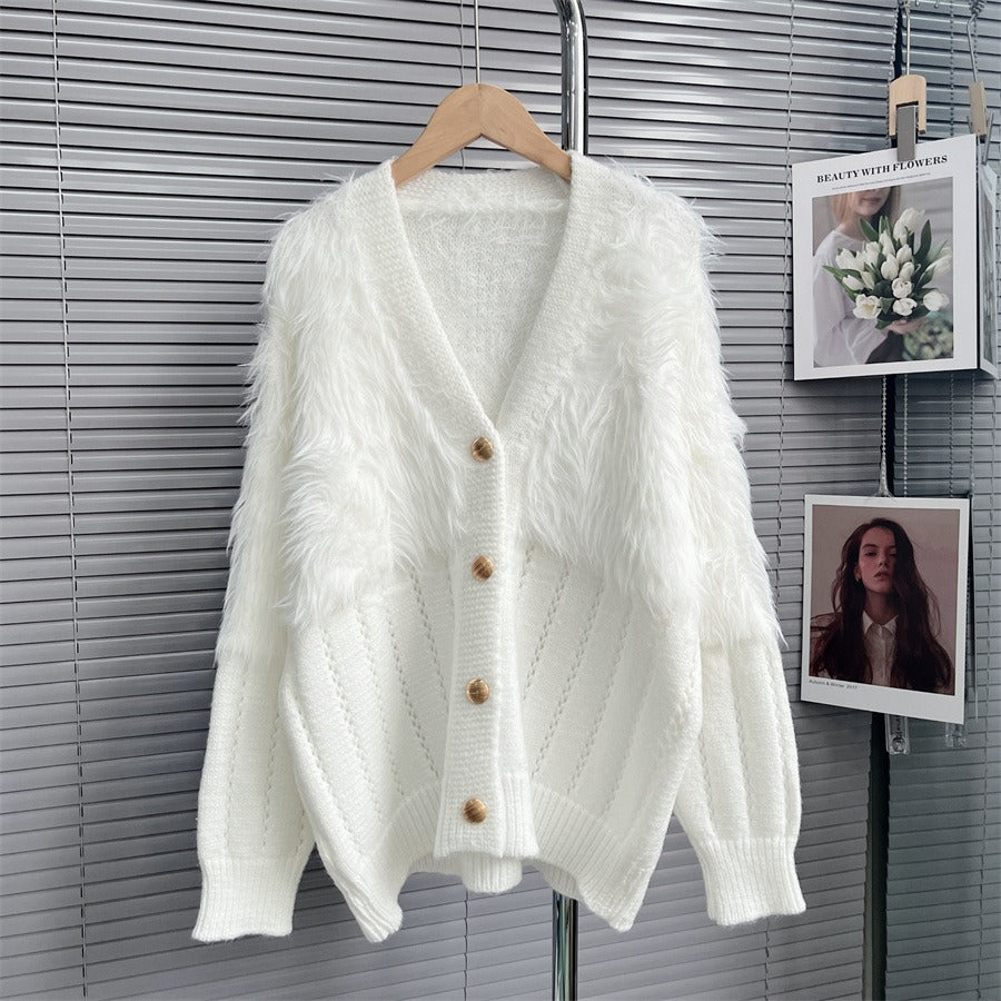 Women Sweater Spring Winter Loose Mink Fleece