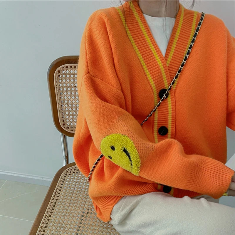 Women Oversized Thick Loose Knitted Cardigan