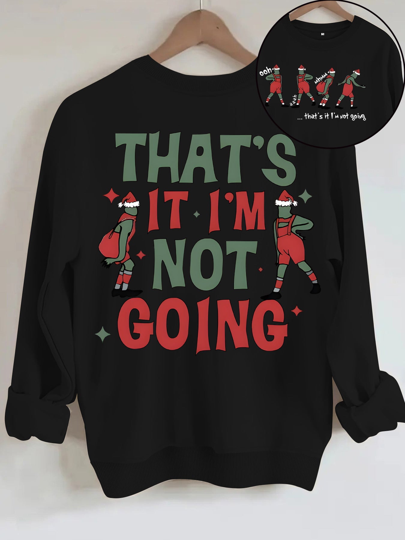 Cartoon Grinch printed hoodie