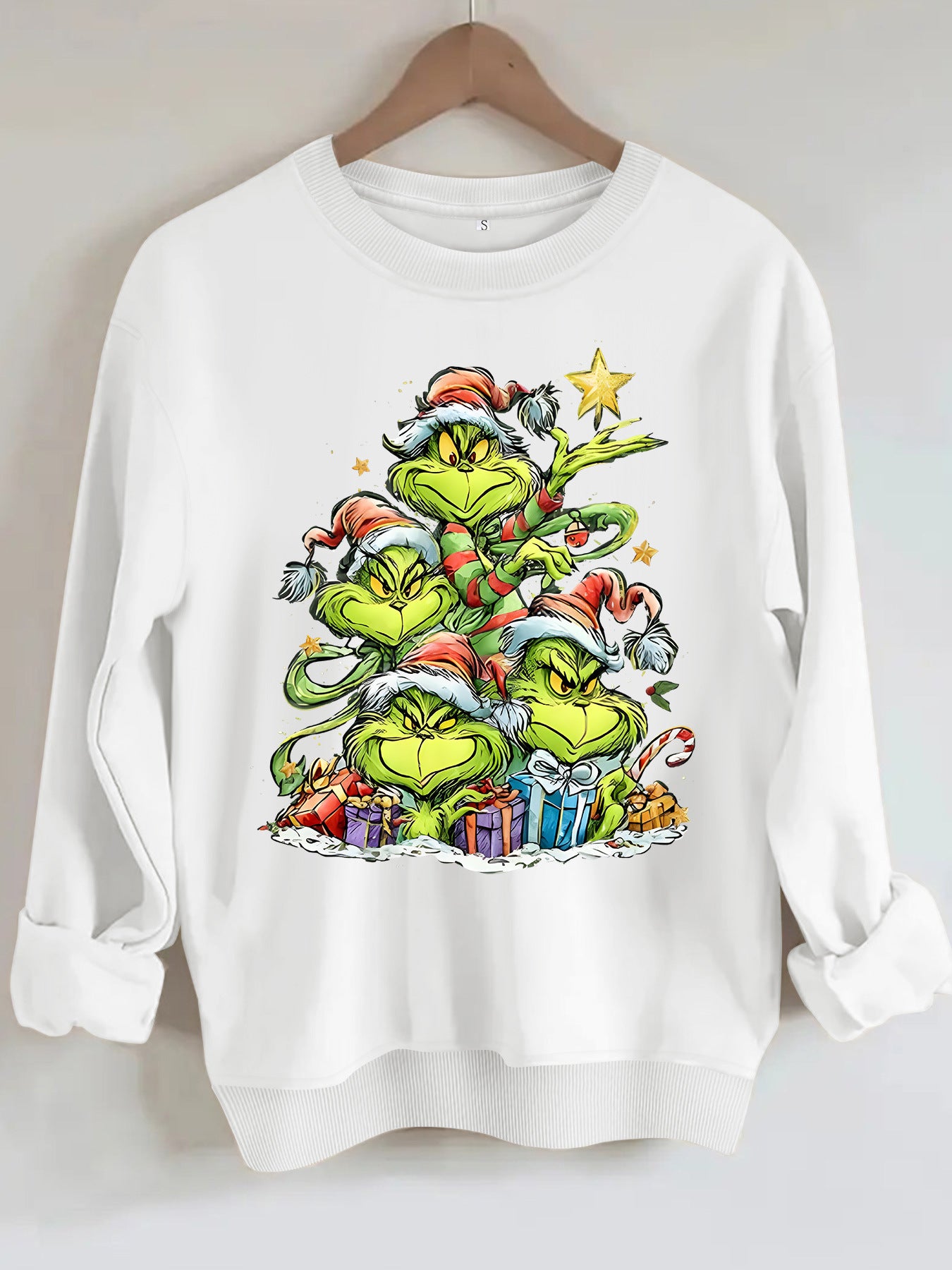 Long sleeved round neck shirt Grinch