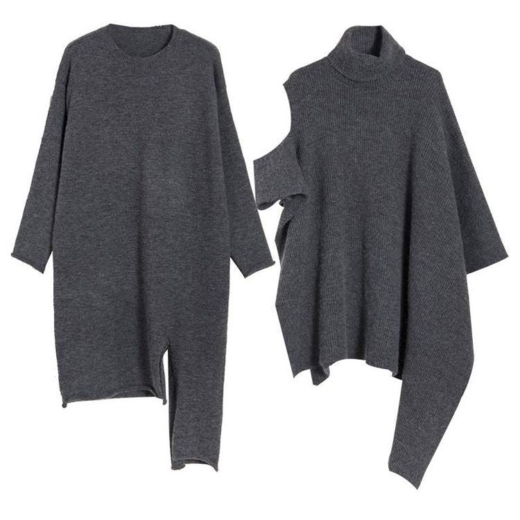 Women Suit Solid Turtleneck