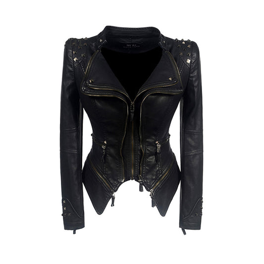 Jacket Women Faux Leather