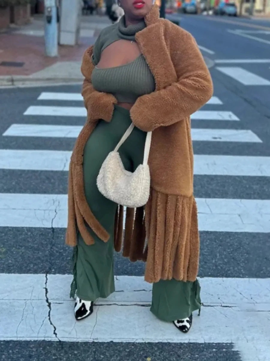 Fashion Women's Faux Fur Warm Coat