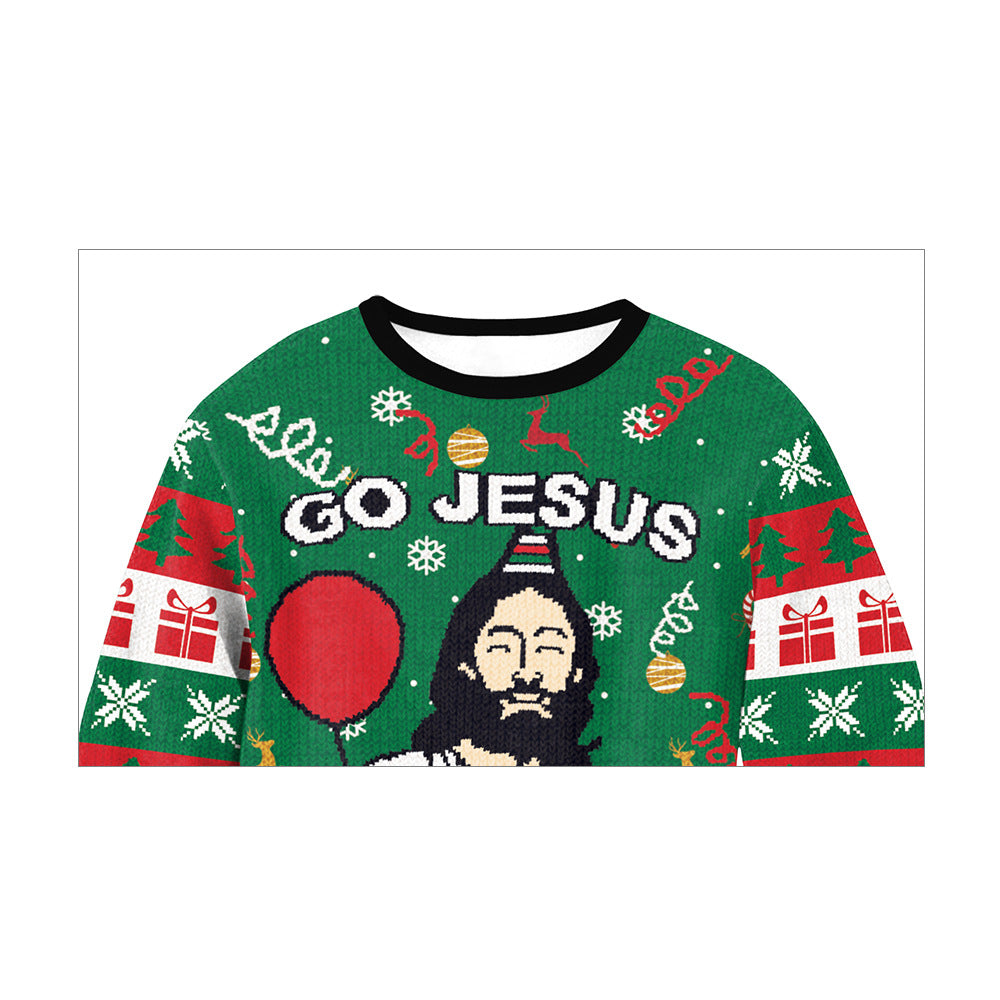 Christmas clothing round neck long sleeved hoodie