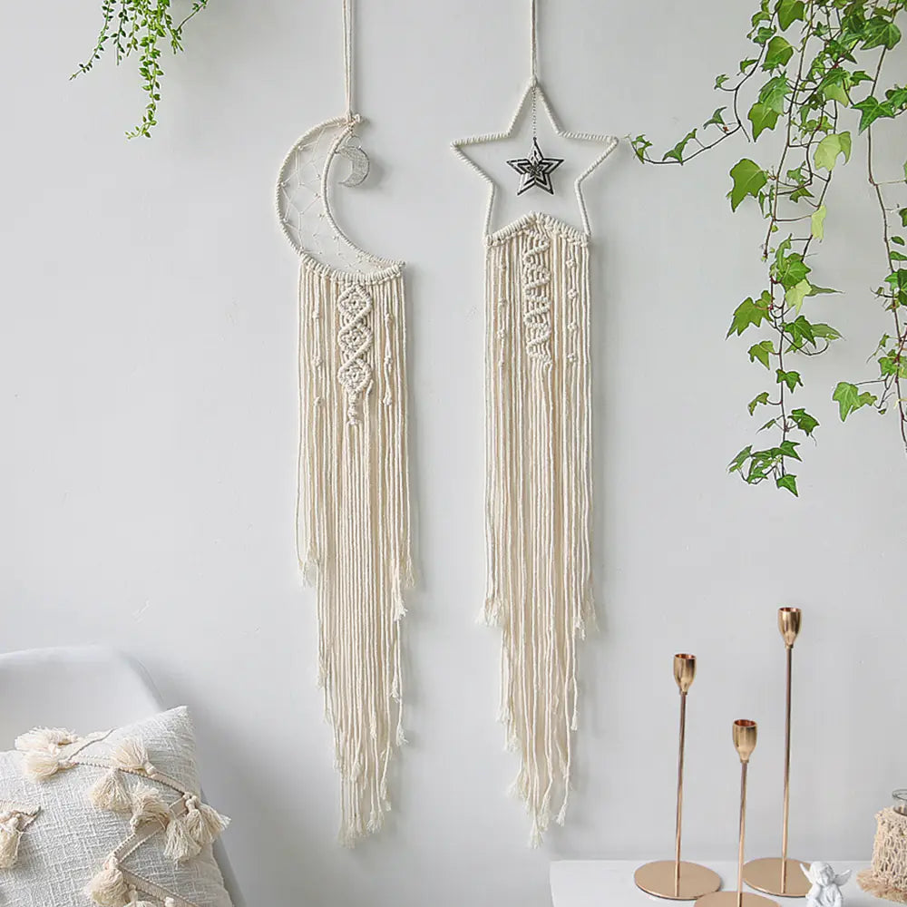 Boho Moon Dream Catcher 8x41in