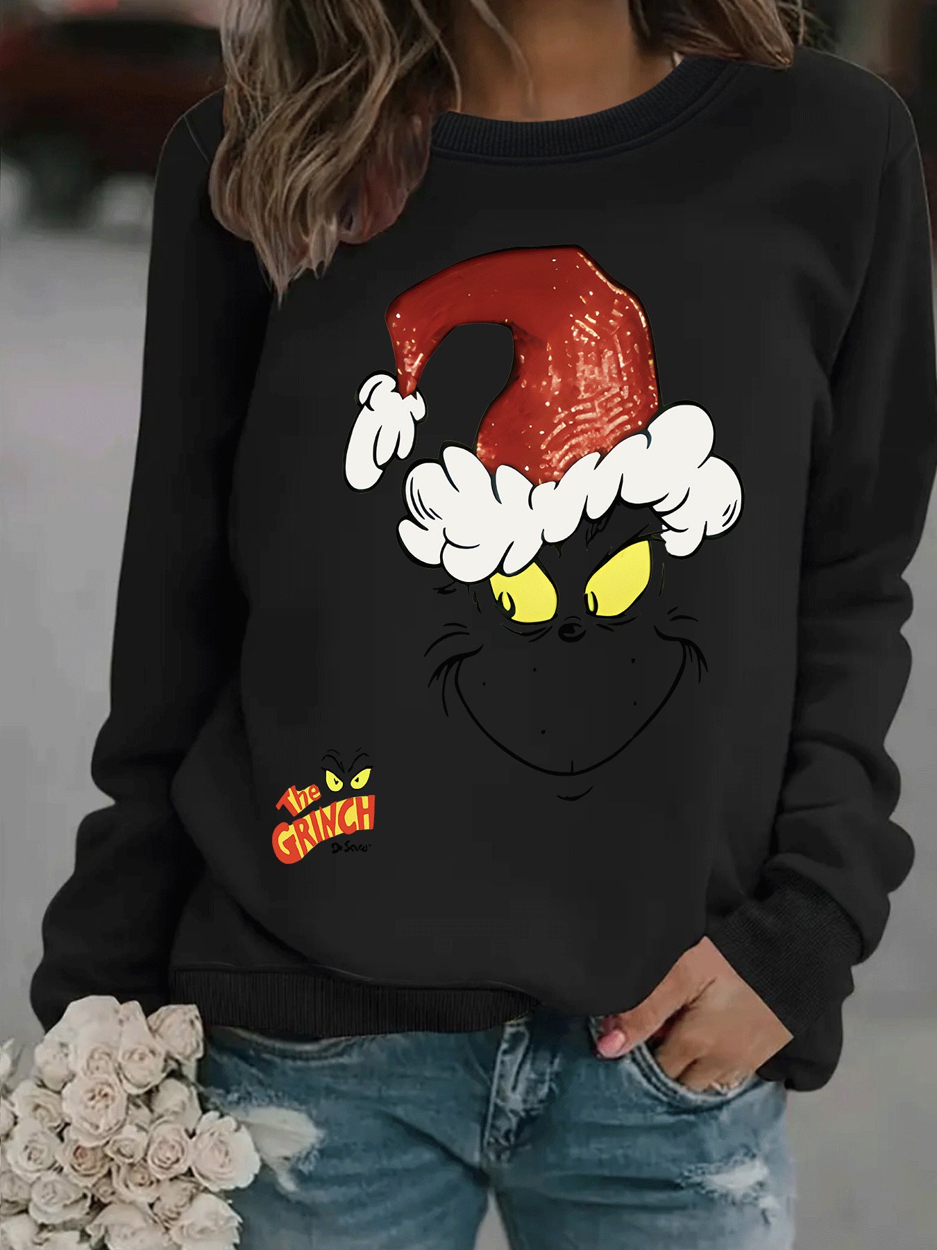 Cartoon Grinch Christmas Jumper