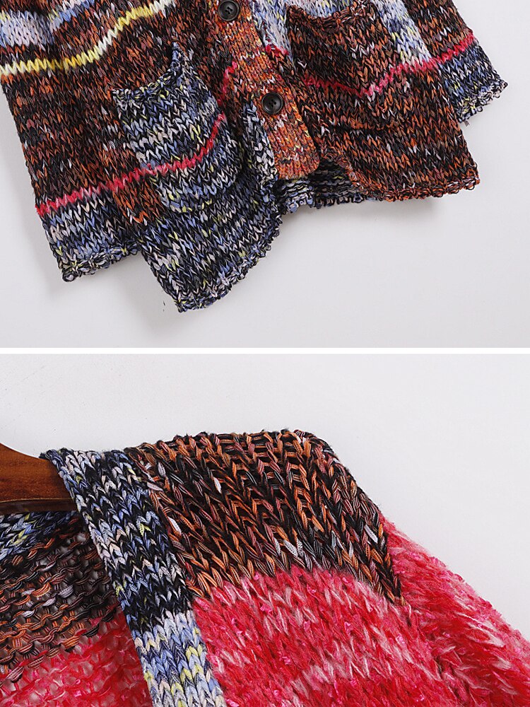 Hit Colour Spliced Single Breasted Coat