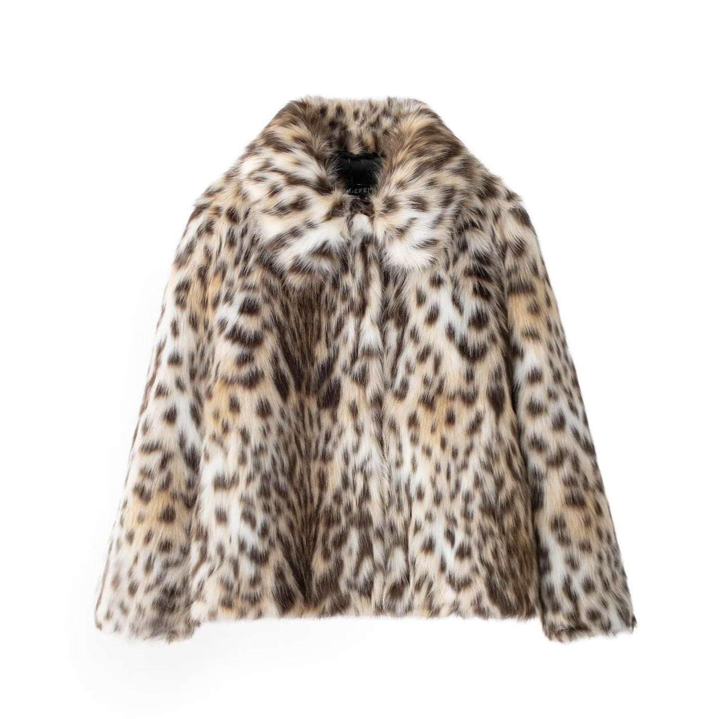 Versatile artificial fur effect fur coat
