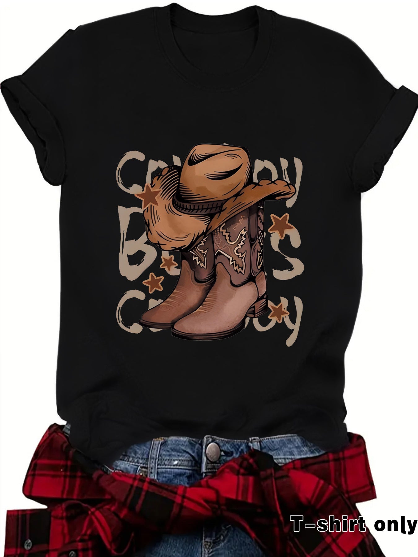 Cowboy boots top women's T-shirt