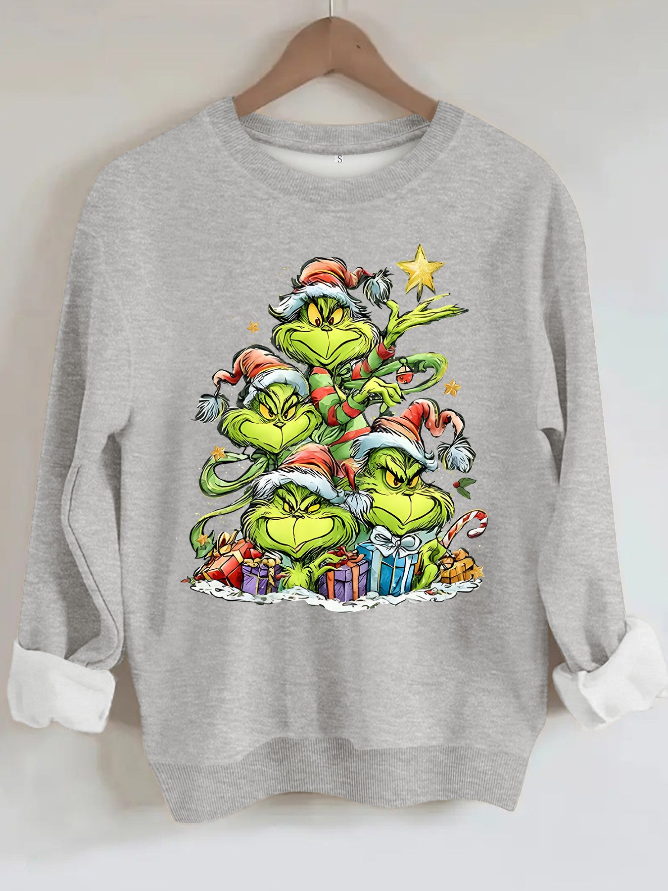 Long sleeved round neck shirt Grinch