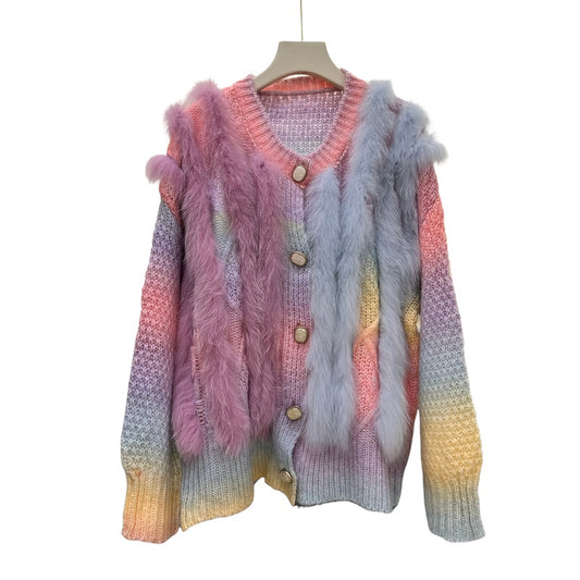 Women Winter Real Fox Fur Coat