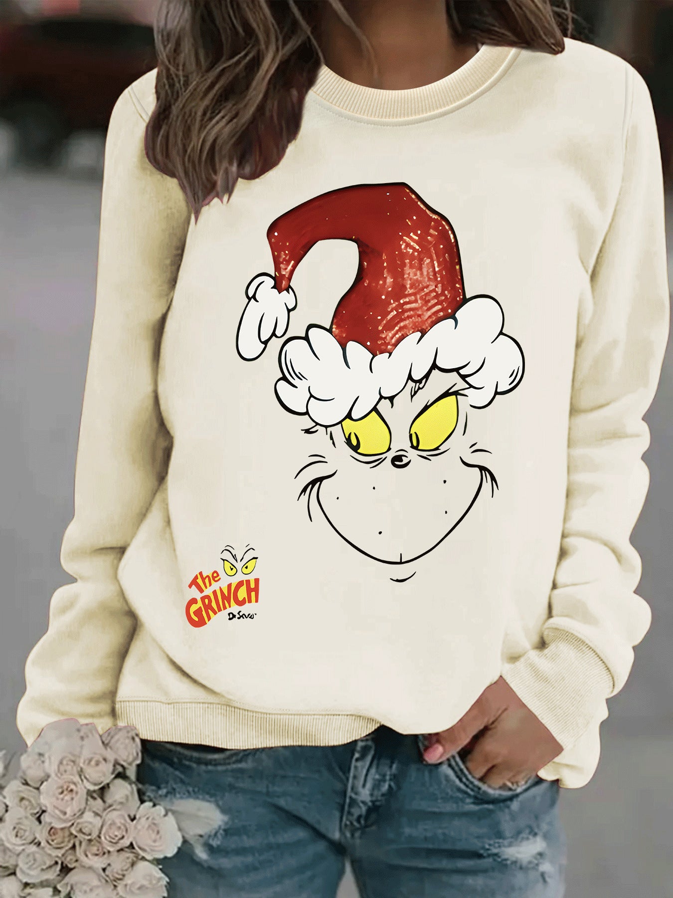 Cartoon Grinch Christmas Jumper