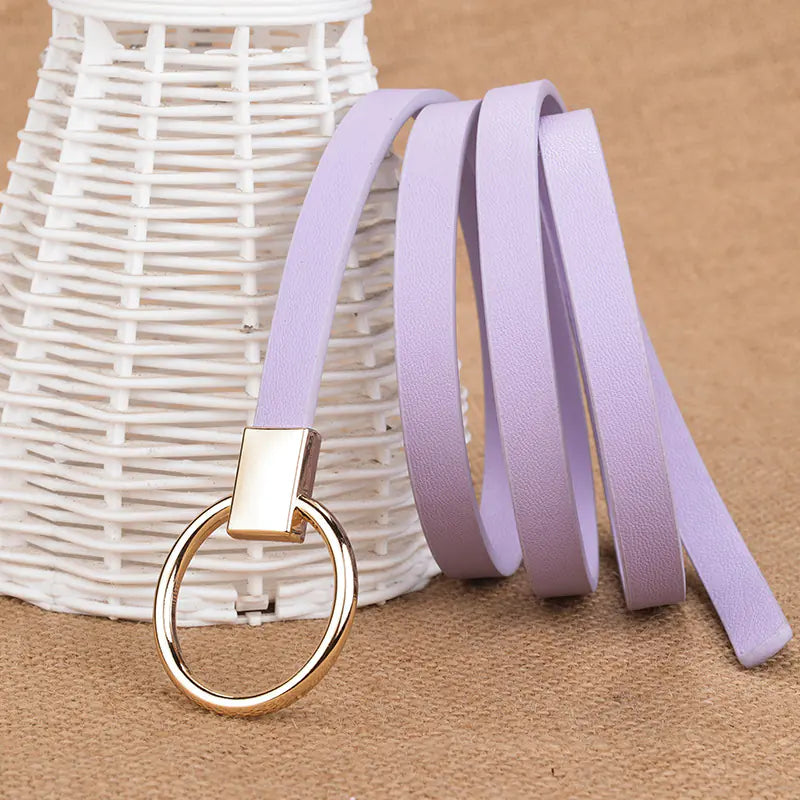 Chic Faux Leather Dress Belt