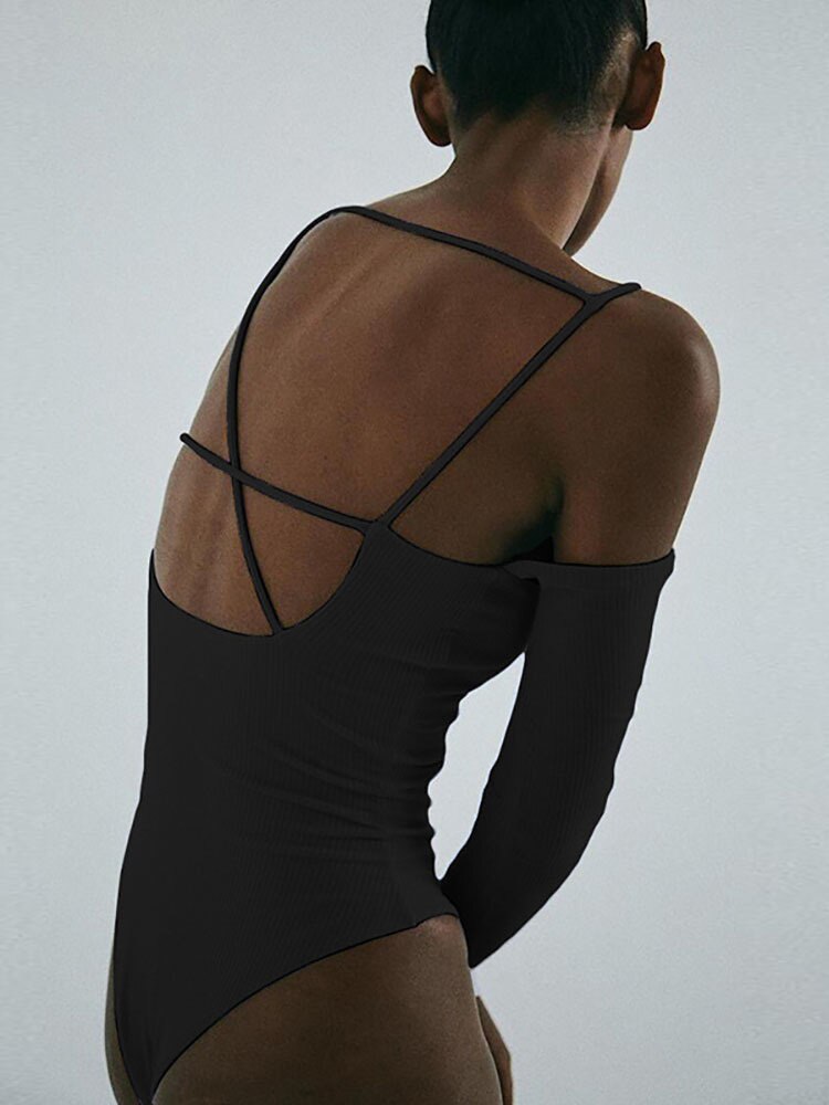 Ins Senior Ladies Sexy Backless Irregular Suspenders
