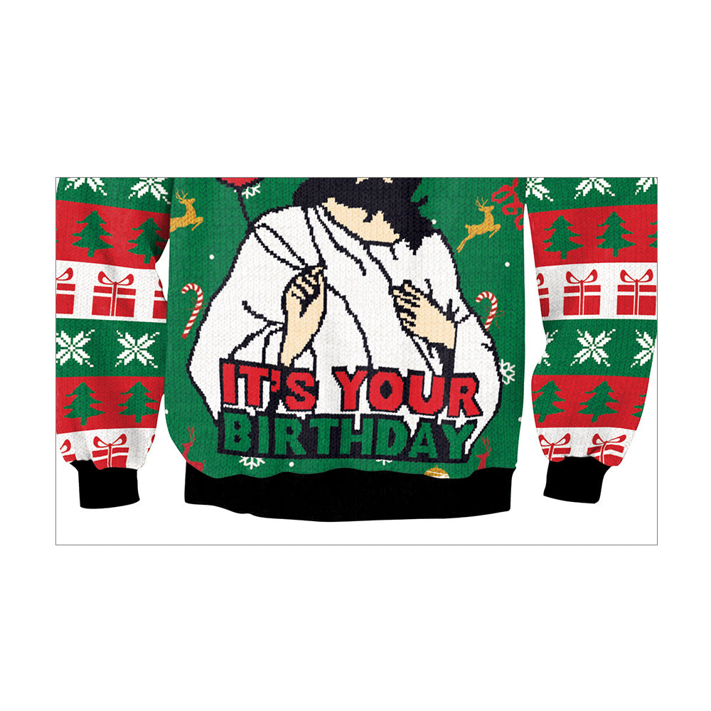 Christmas clothing round neck long sleeved hoodie