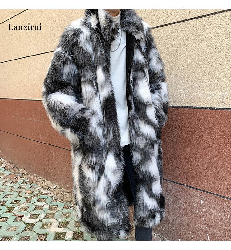 Flower Leather Fur Keep Warm Windbreak Coat