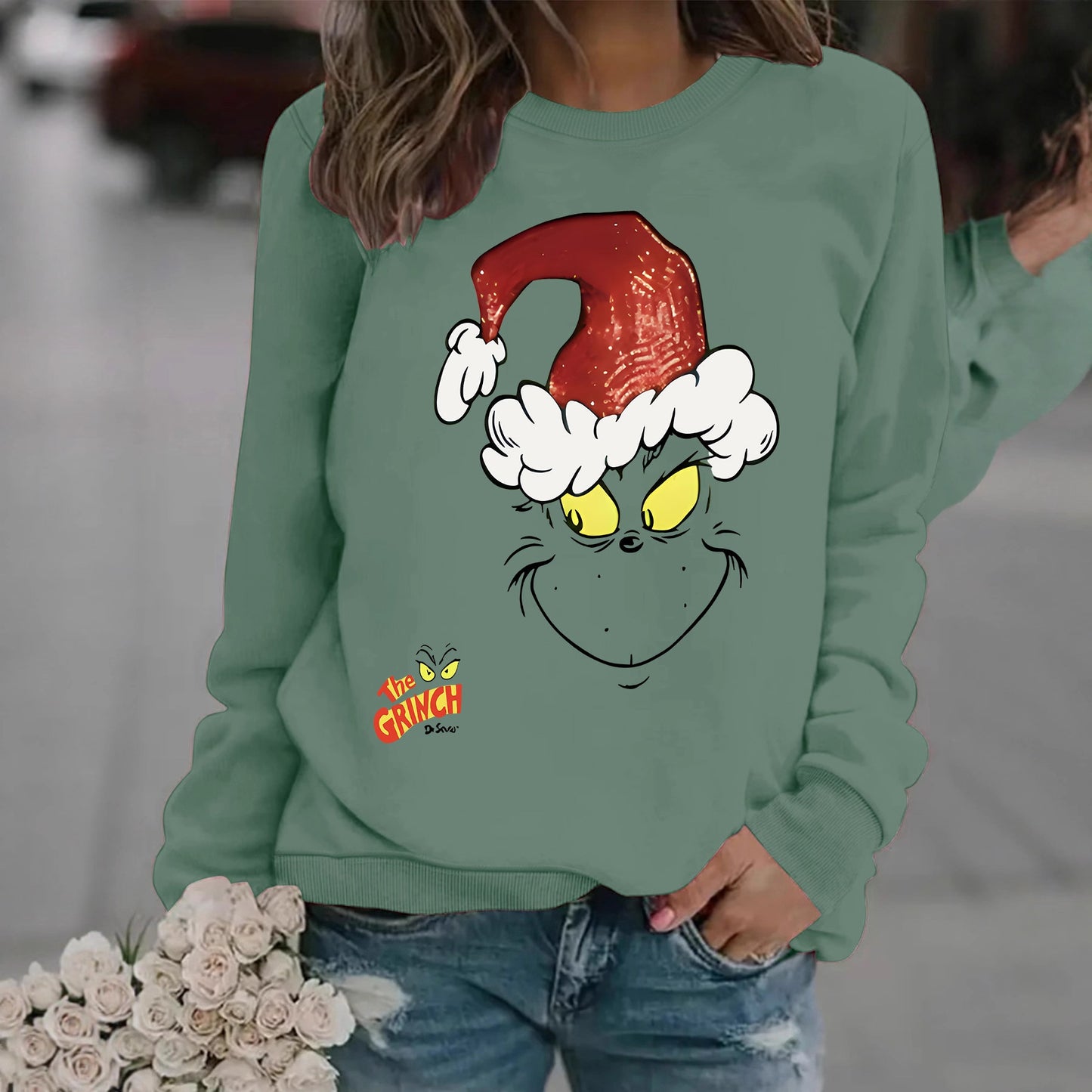 Cartoon Grinch Christmas Jumper