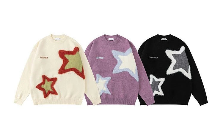 Star Flocked Sweater