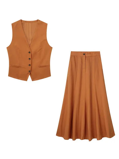 Women Elegant Skirt Two Pieces Sets