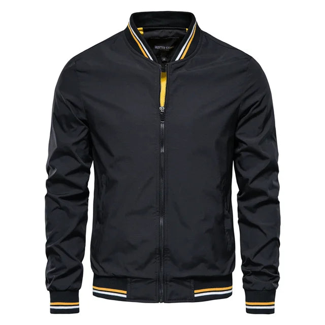Brand Print Baseball Jacket