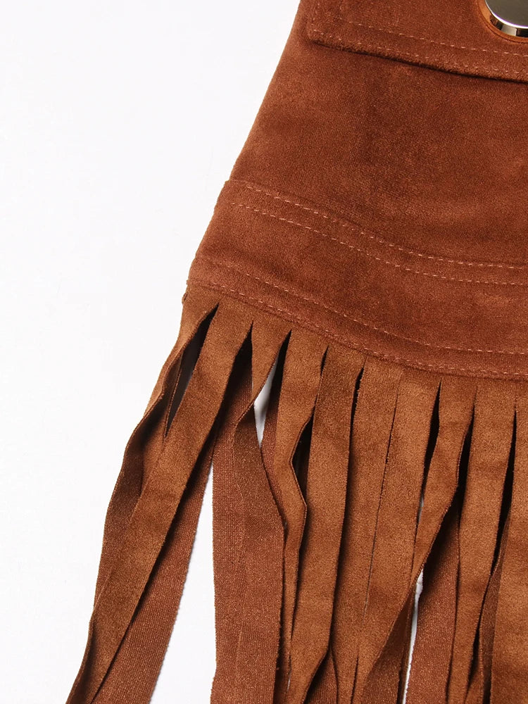 Solid Spliced Lace Up Casual Cardigan