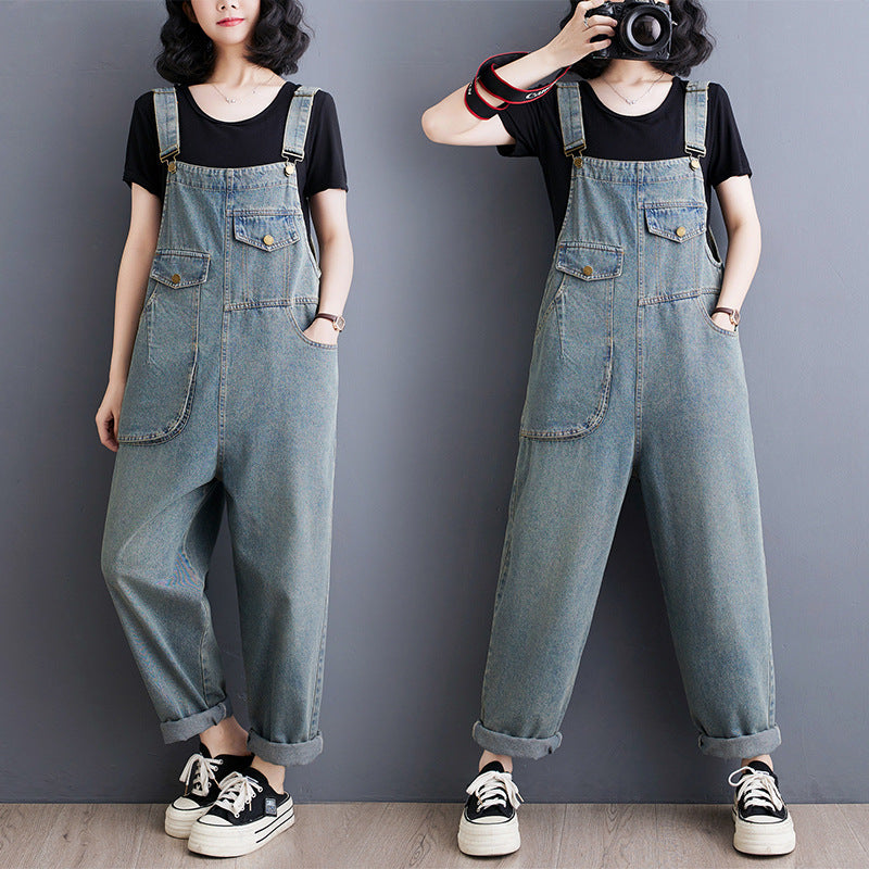 Spring Summer Vintage Jeans Jumpsuits