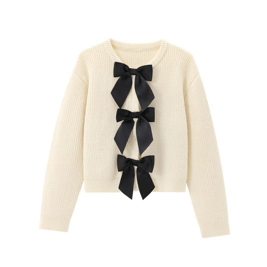 Bow Tie Knit Cardigan