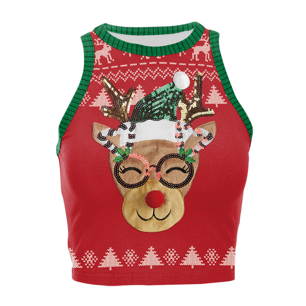 Christmas clothing vest top