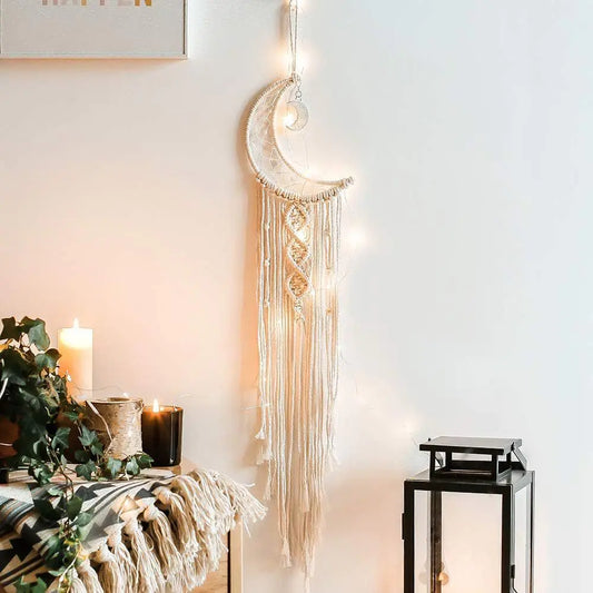 Boho Moon Dream Catcher 8x41in
