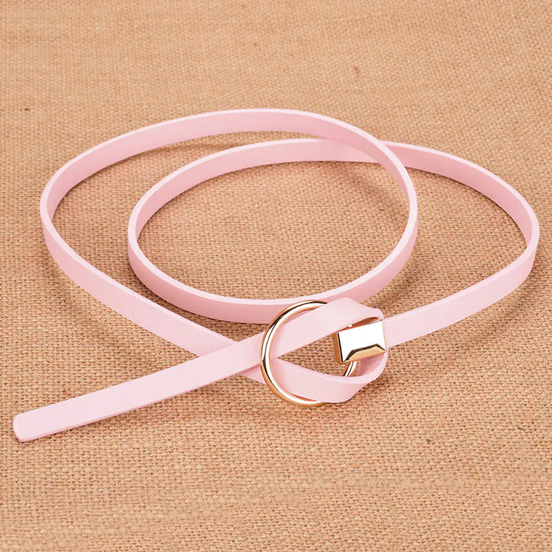 Chic Faux Leather Dress Belt