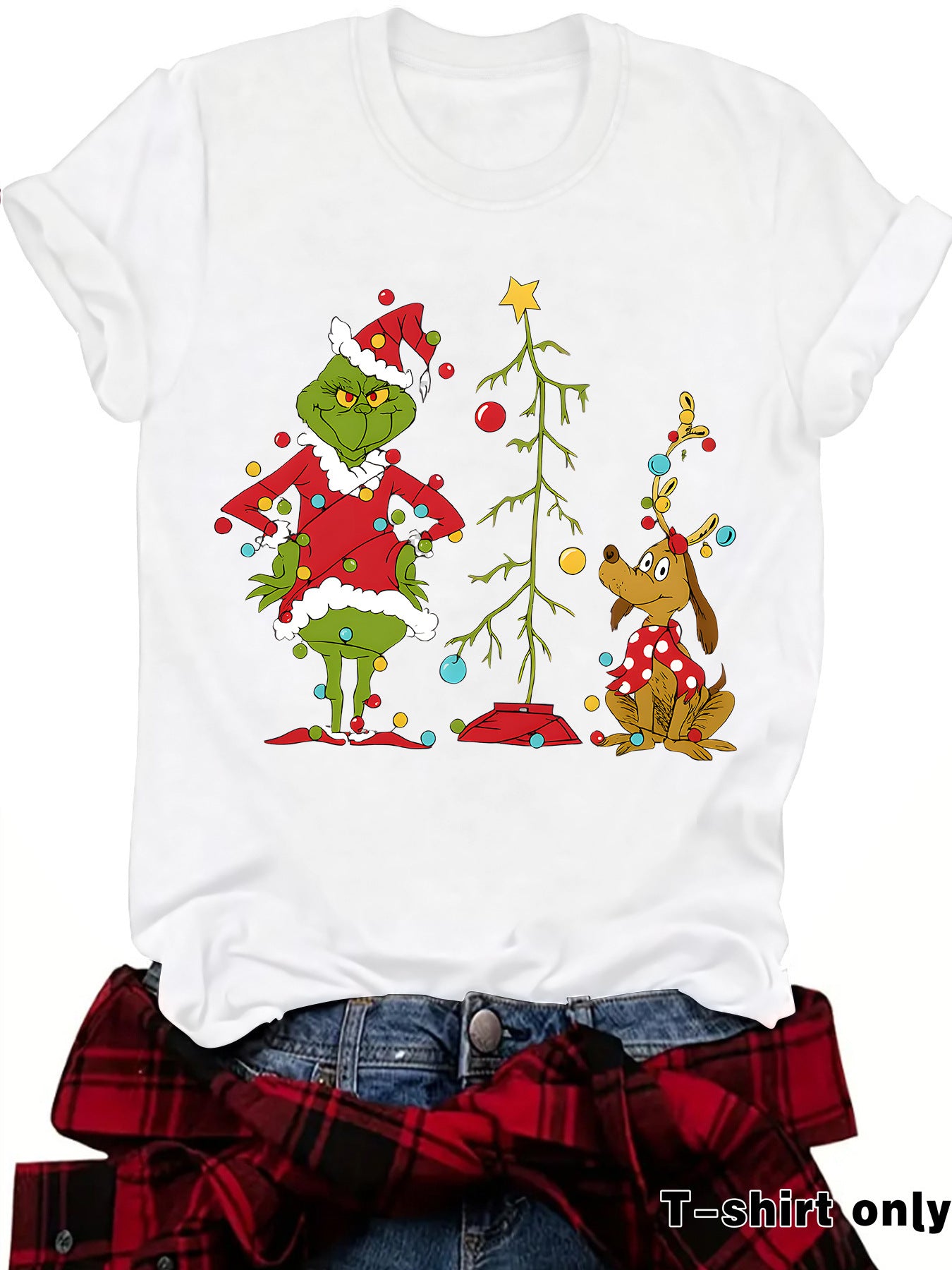 Cartoon Grinch fur monster printed hoodie