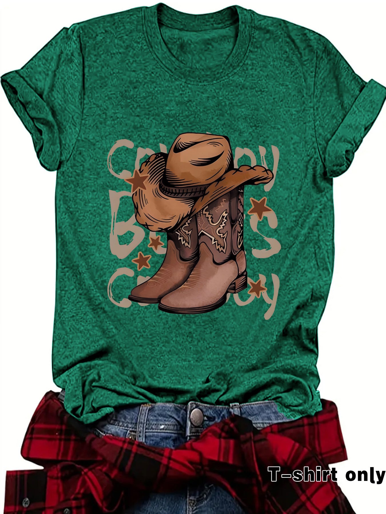 Cowboy boots top women's T-shirt