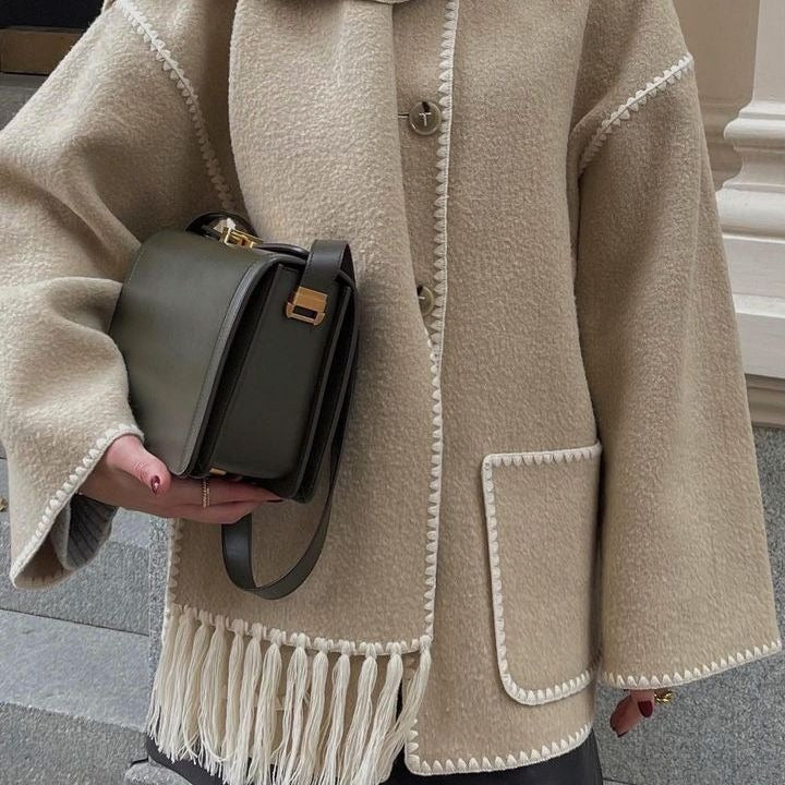 Warm Coats With Scarf
