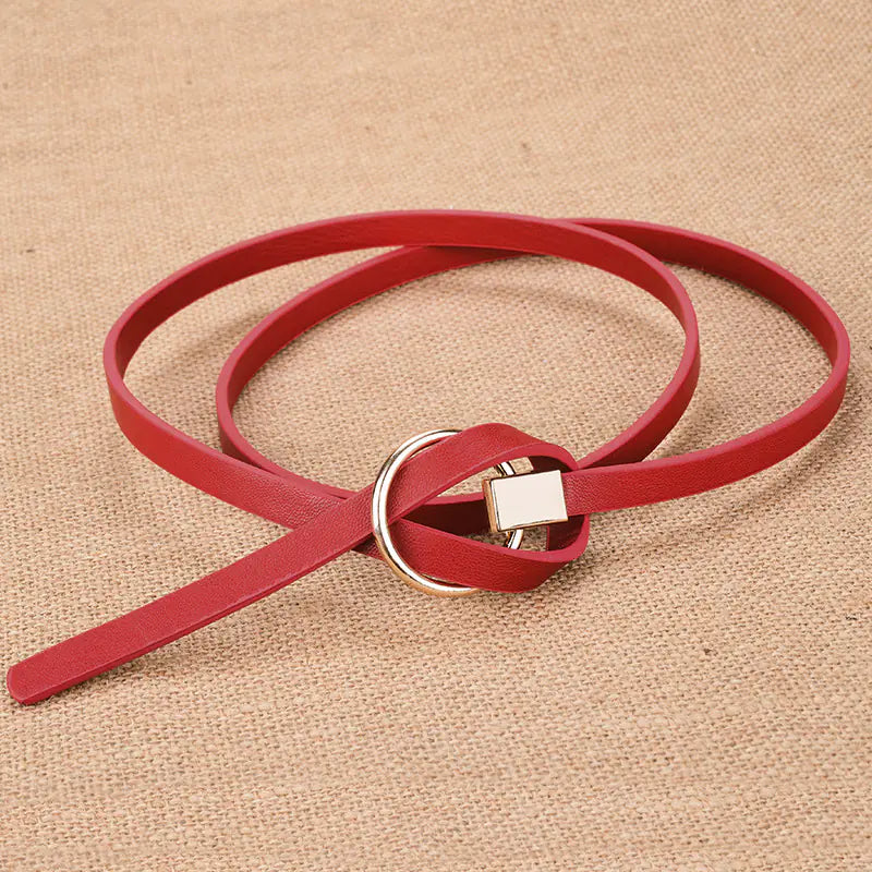 Chic Faux Leather Dress Belt