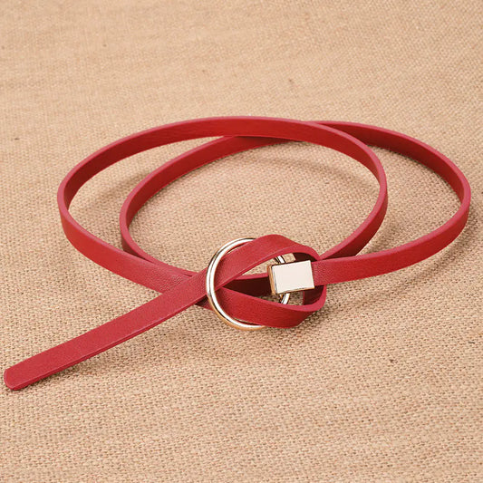 Chic Faux Leather Dress Belt