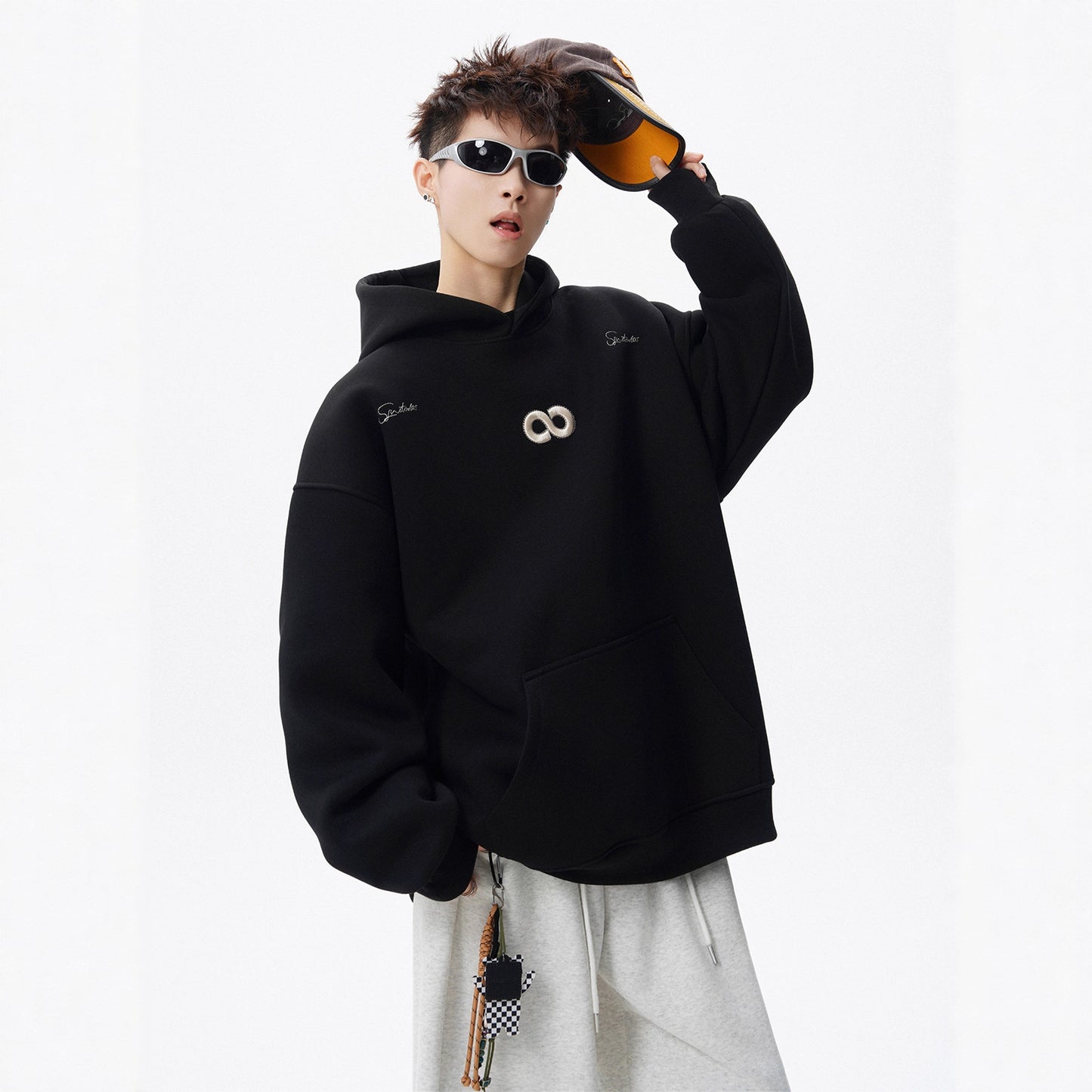 Heavyweight Vintage Letter Embroidery Hoodie