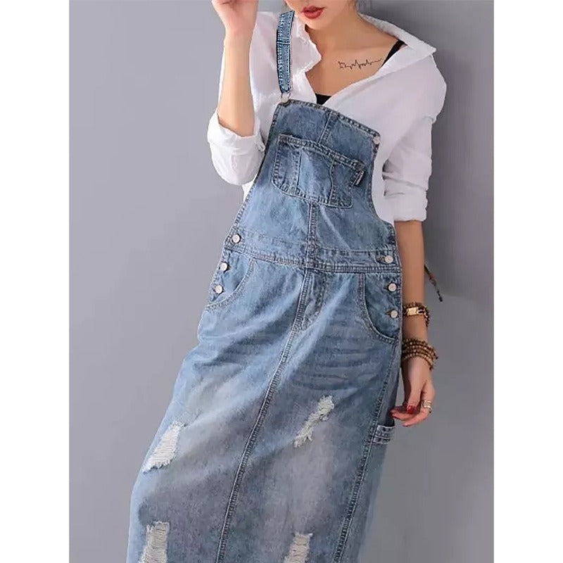 Cowboy skirt with holes and straps