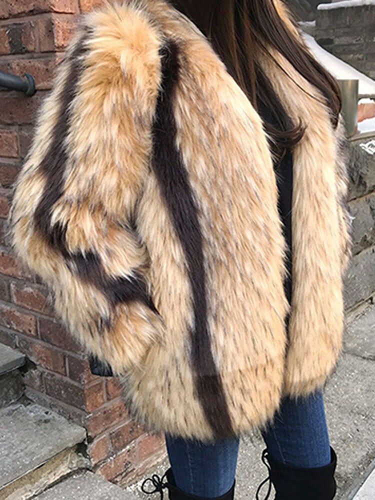 Fashion Women's Faux Fur Coat