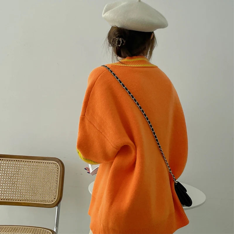 Women Oversized Thick Loose Knitted Cardigan