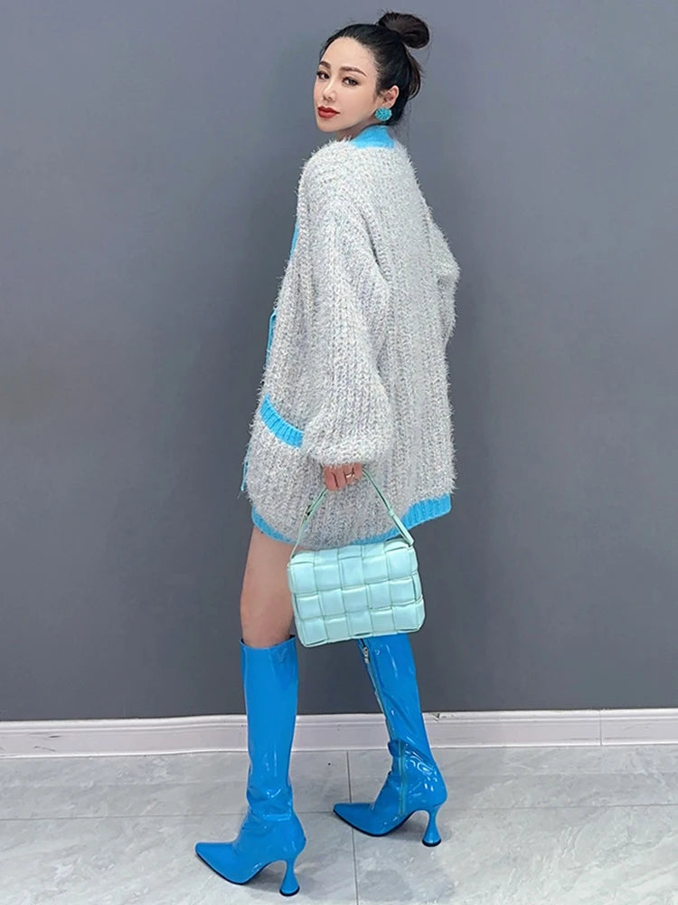 Fashion Contrast Colour Sweater