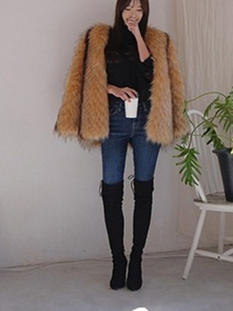 Fashion Women's Faux Fur Coat