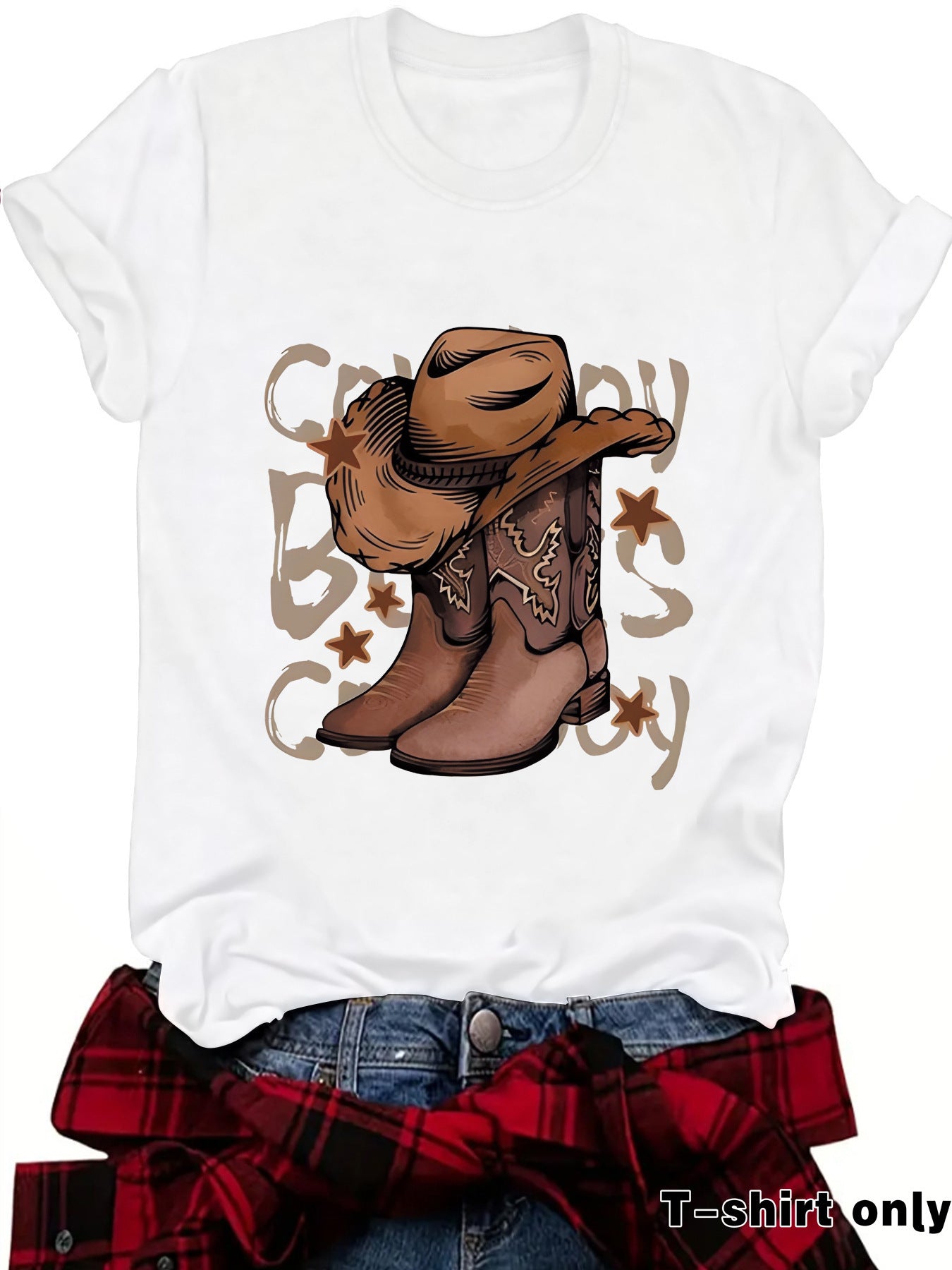 Cowboy boots top women's T-shirt