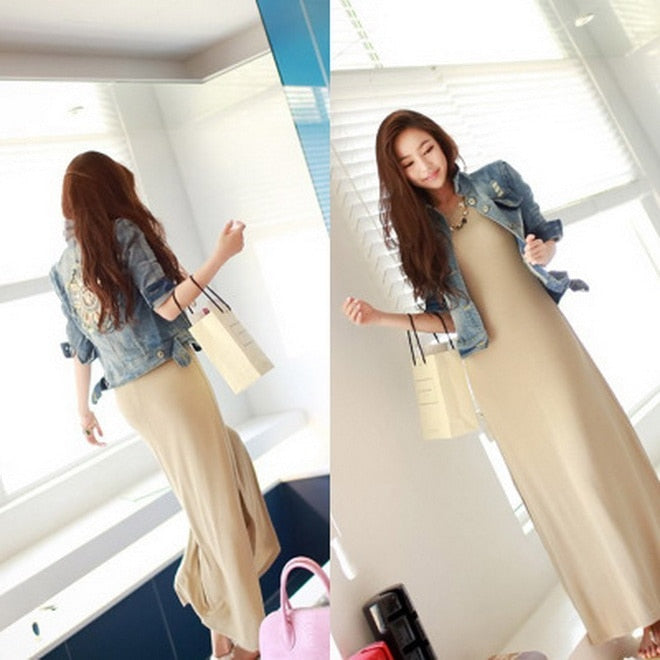 Cowboy Coats Leisure Outwear Slim Diamonds Half sleeve Women's Denim Blue Jacket Coat