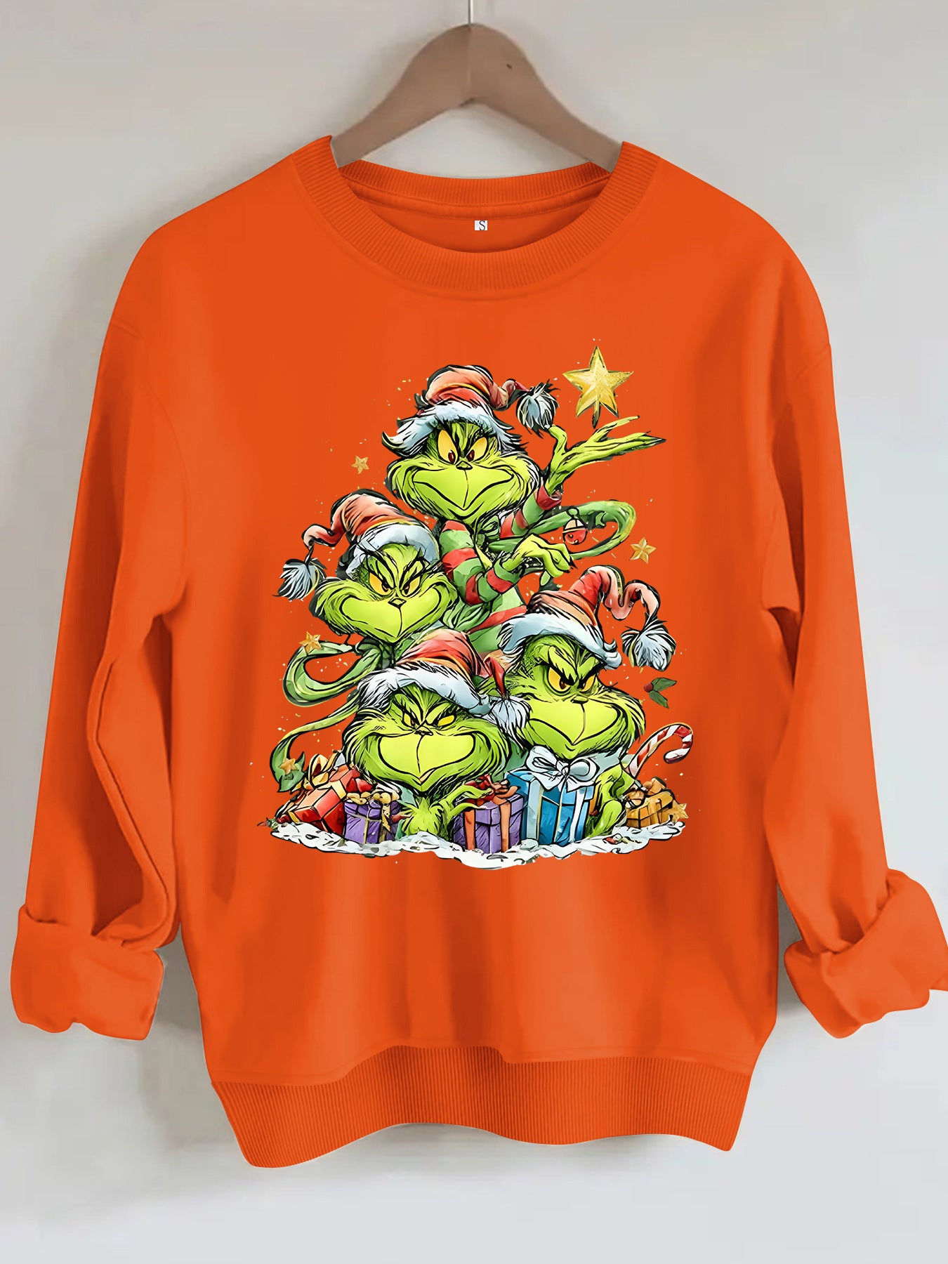 Long sleeved round neck shirt Grinch