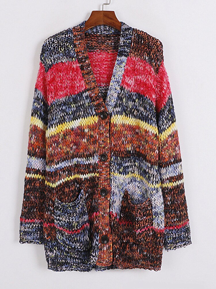 Hit Colour Spliced Single Breasted Coat