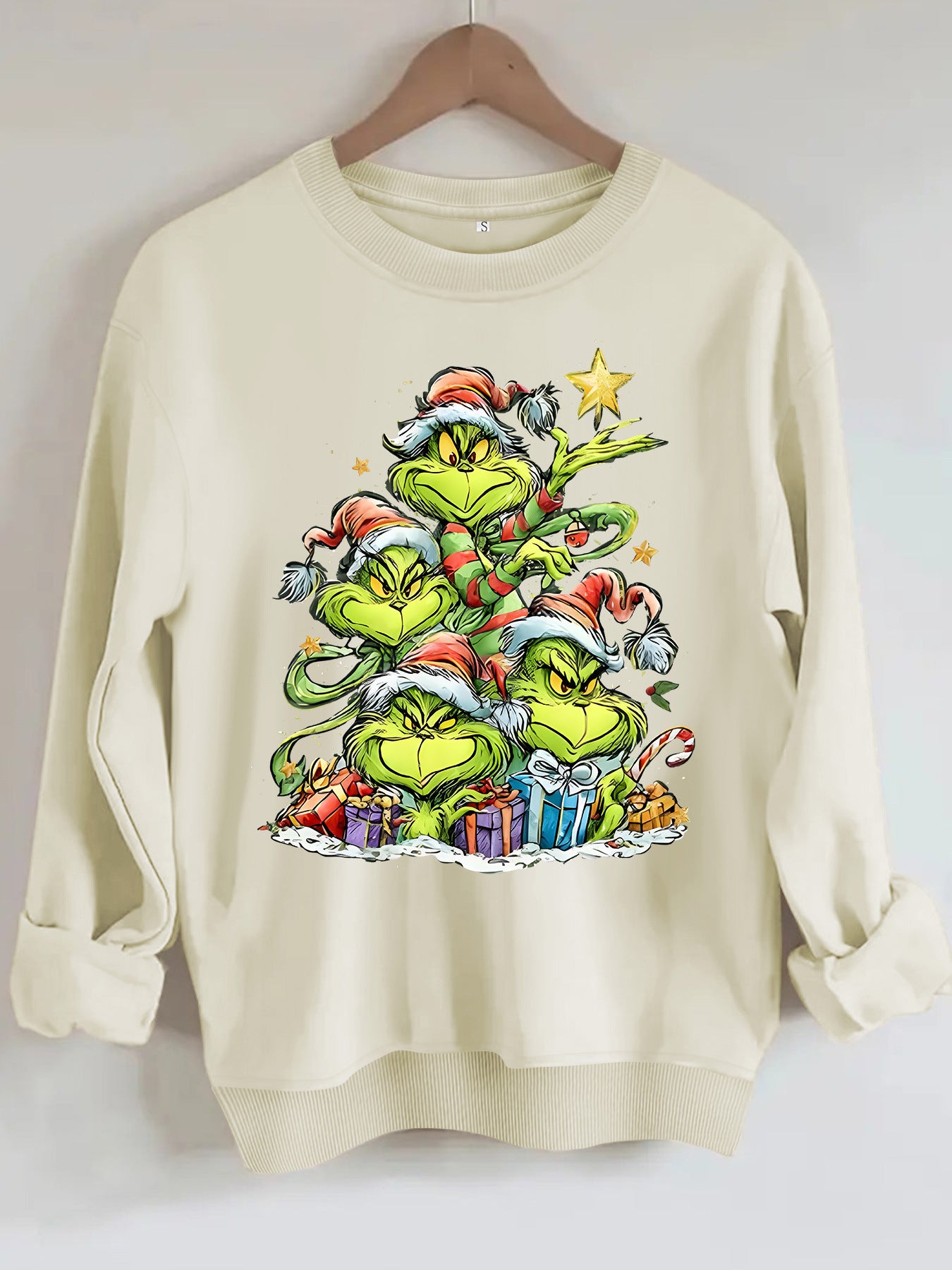 Long sleeved round neck shirt Grinch