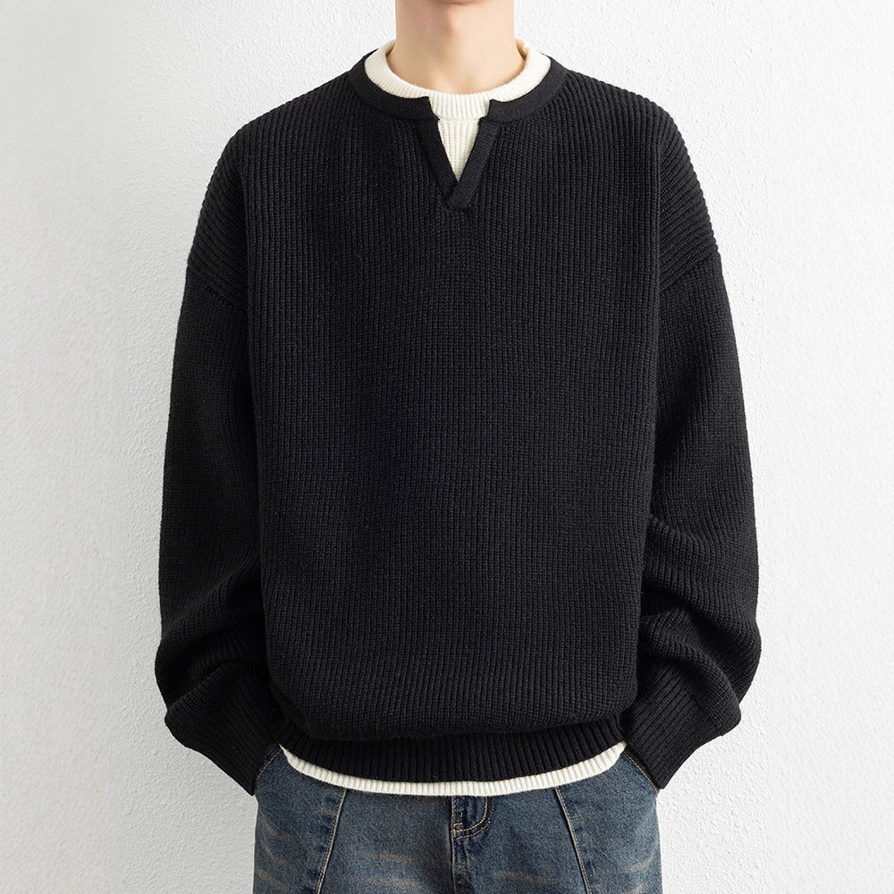 Faux Two-Piece Sweater