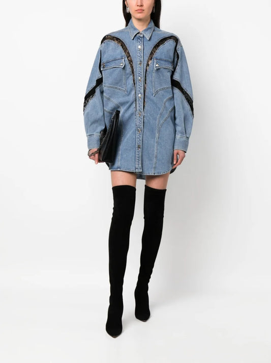 Fashion Women's Denim Shirt Coat