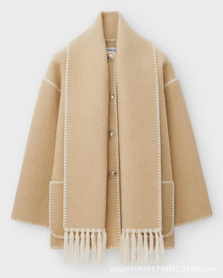 Warm Coats With Scarf