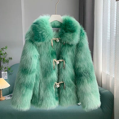 Winter  Faux Fox Fur Coat